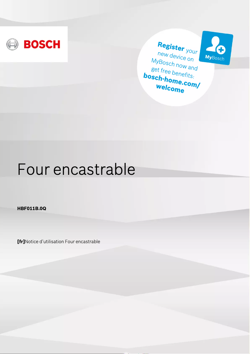 Página nº 1 - Manual de usuario Bosch HBF011BR0Q