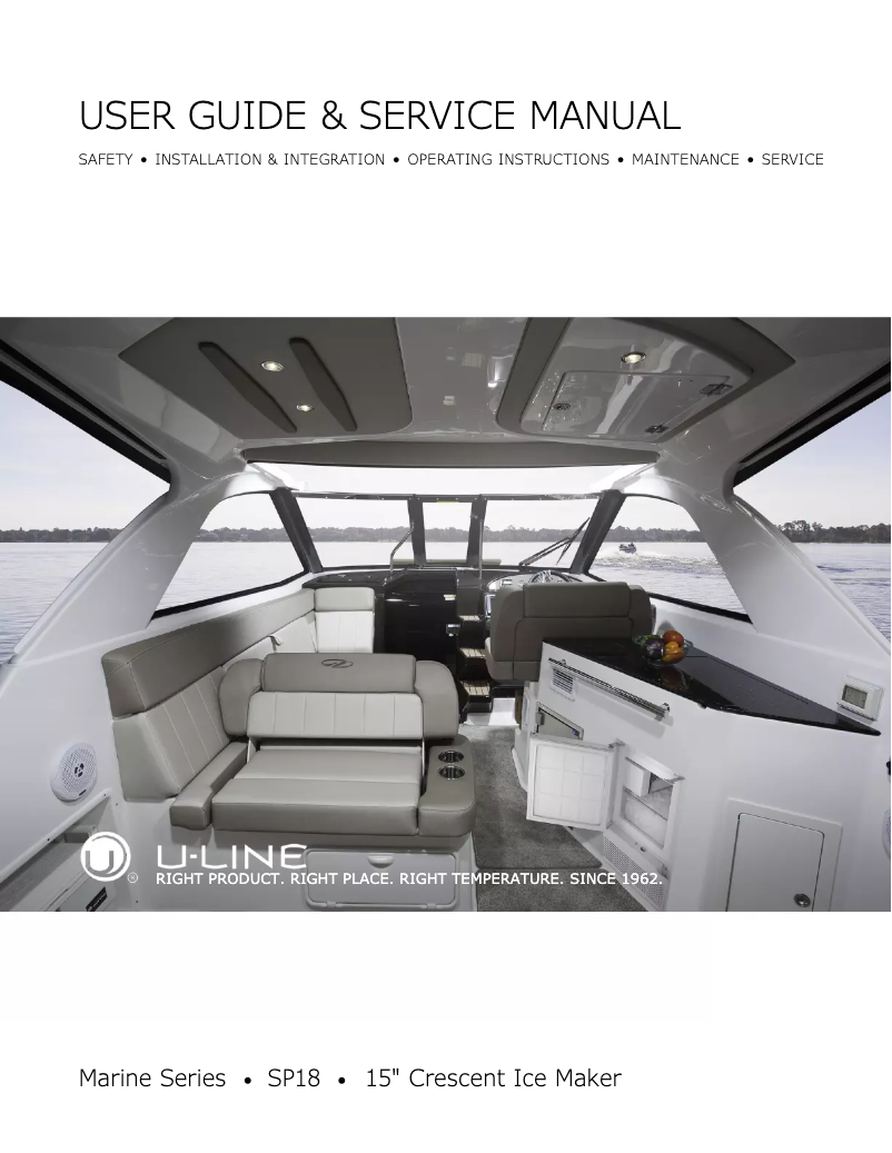 Página 1 del manual Manual de usuario U-Line ULN-SP18FCW-03A