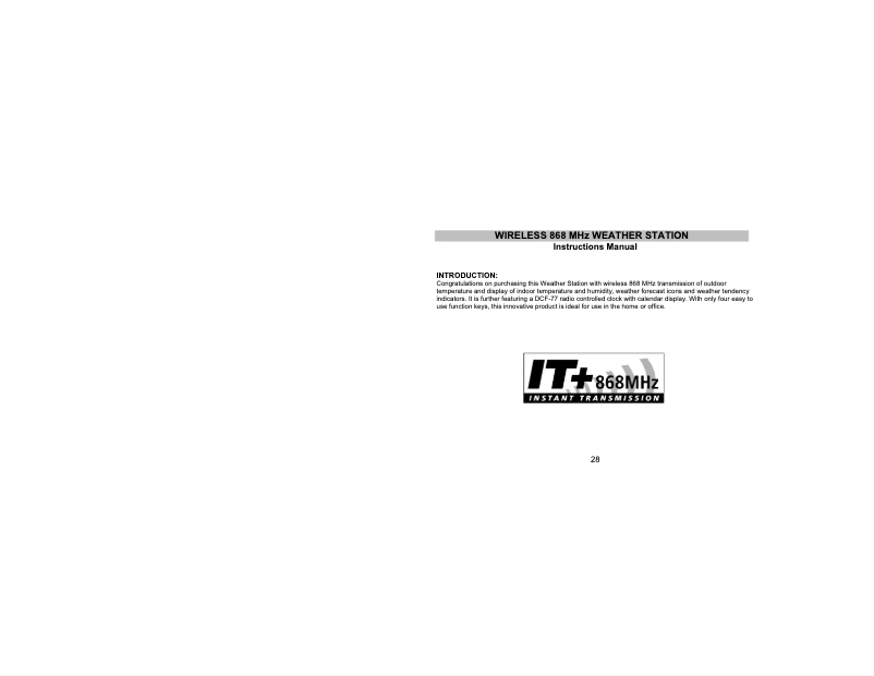 Página nº 1 - Manual de usuario TFA 35.1026.54.IT