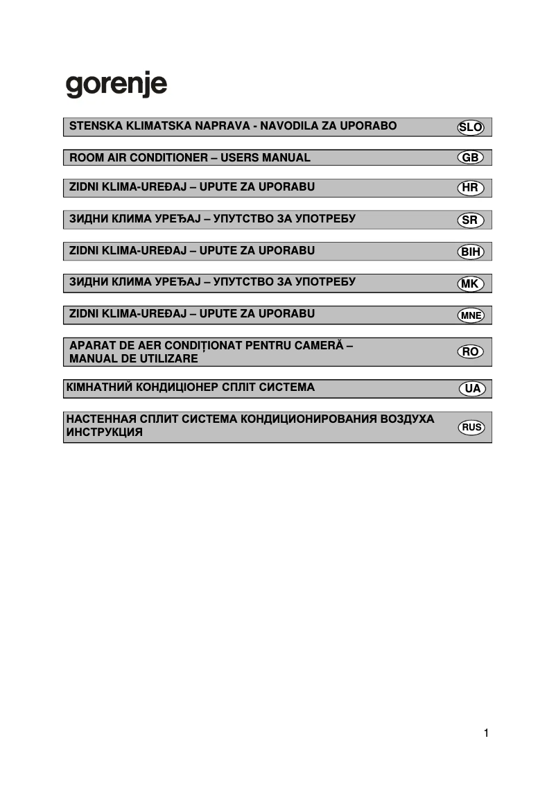 Página nº 1 - Manual de usuario Gorenje KAS26NF3DCINVF1