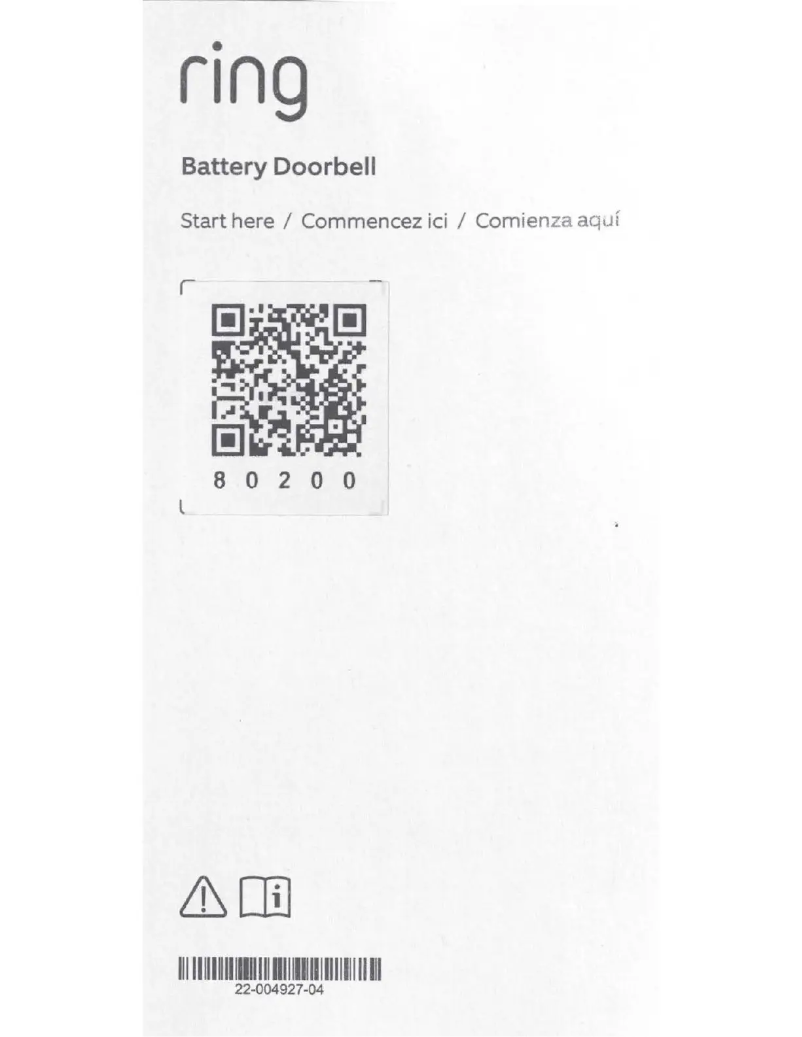 Imagen de la primera página del manual del dispositivo Battery Doorbell