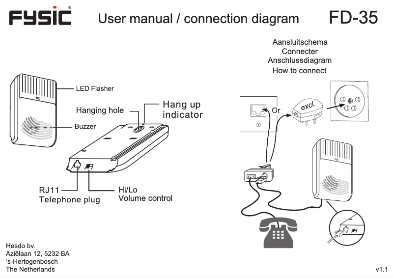 Imagen de la primera página del manual del dispositivo FD-35