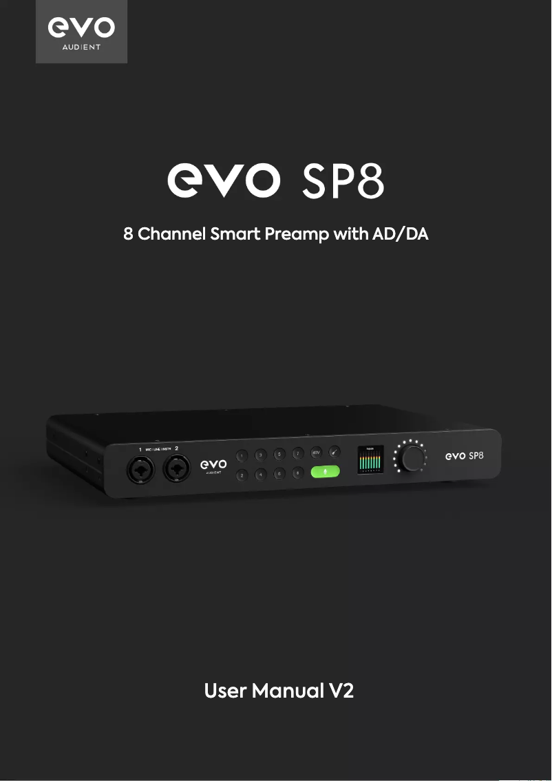 Página nº 1 - Manual de usuario EVO SP8