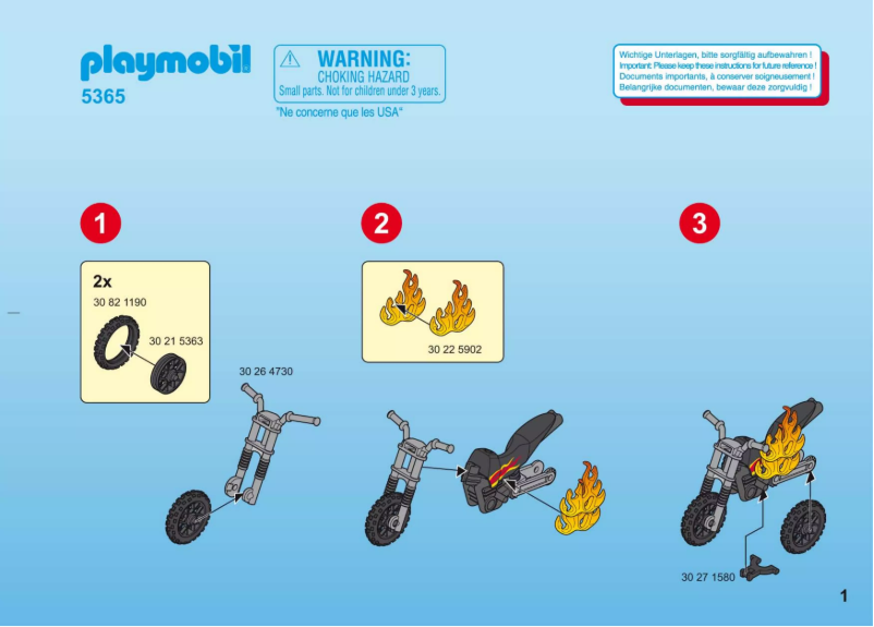 Página 1 del manual Manual de usuario Playmobil City Action Firefighters with Water Pump 5365