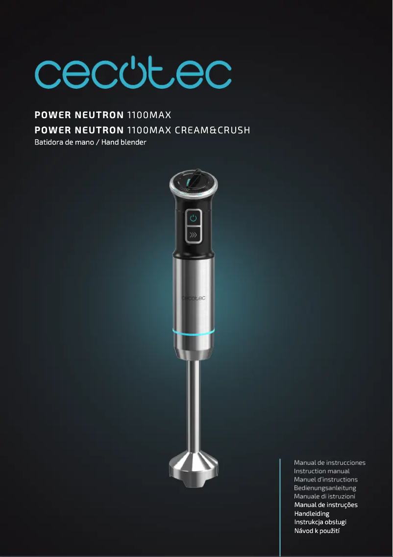 Imagen de la primera página del manual del dispositivo Power Neutron 1100MAX