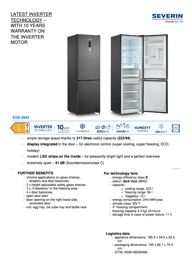 Página nº 1 - Ficha técnica Severin KGK 8942