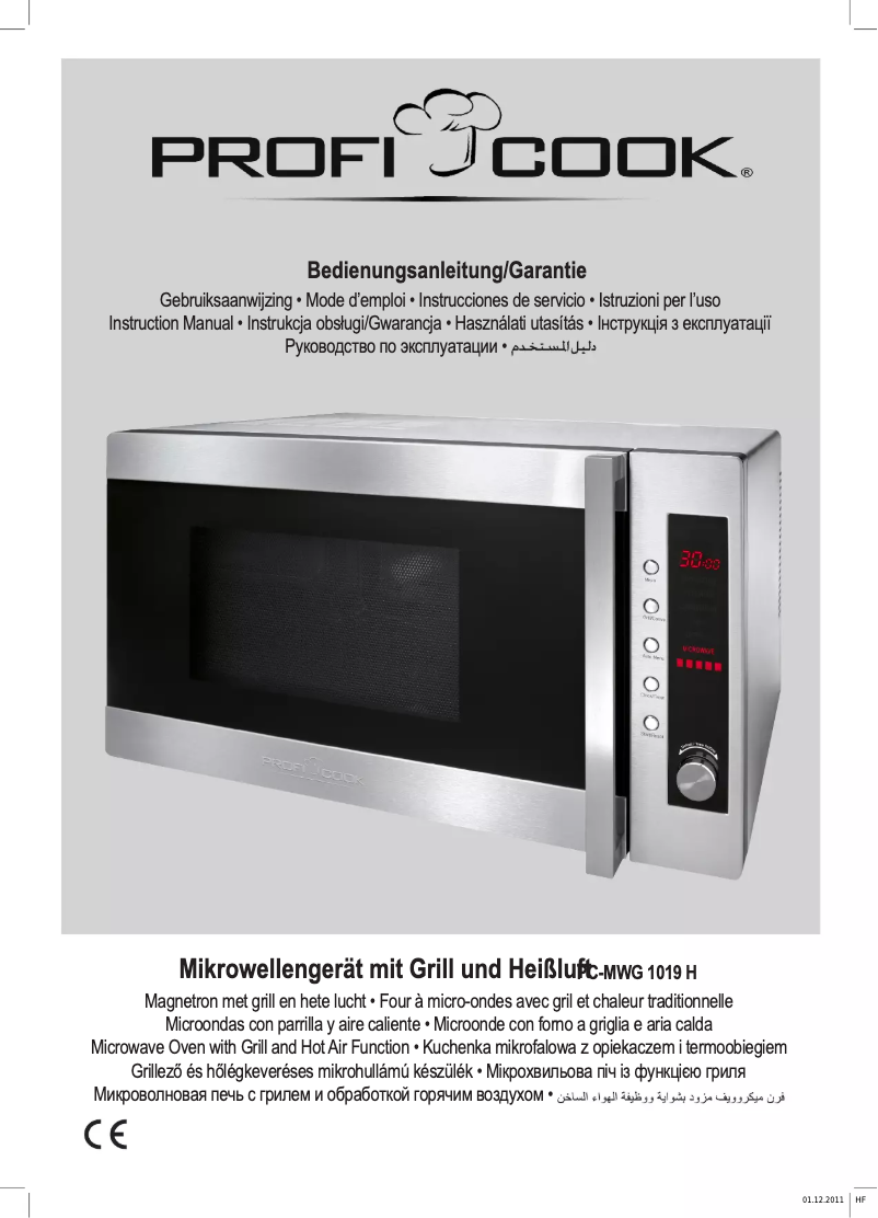 Página 1 del manual Manual de usuario ProfiCook MWG 1019