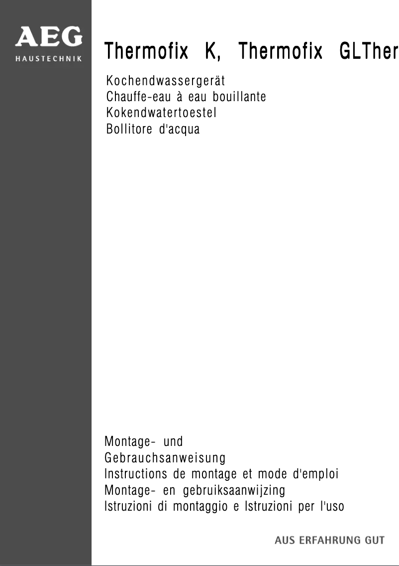 Imagen de la primera página del manual del dispositivo Thermofix K