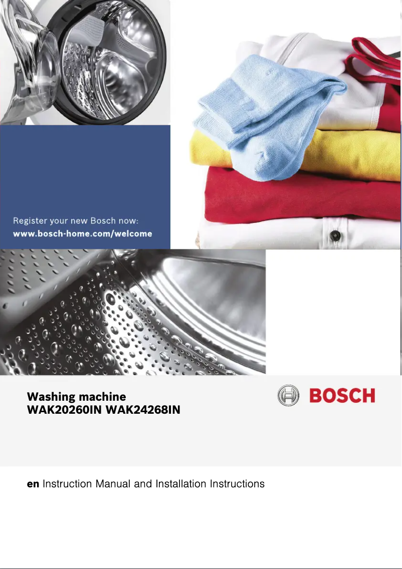 Página 1 del manual Manual de usuario Bosch WAK20260IN