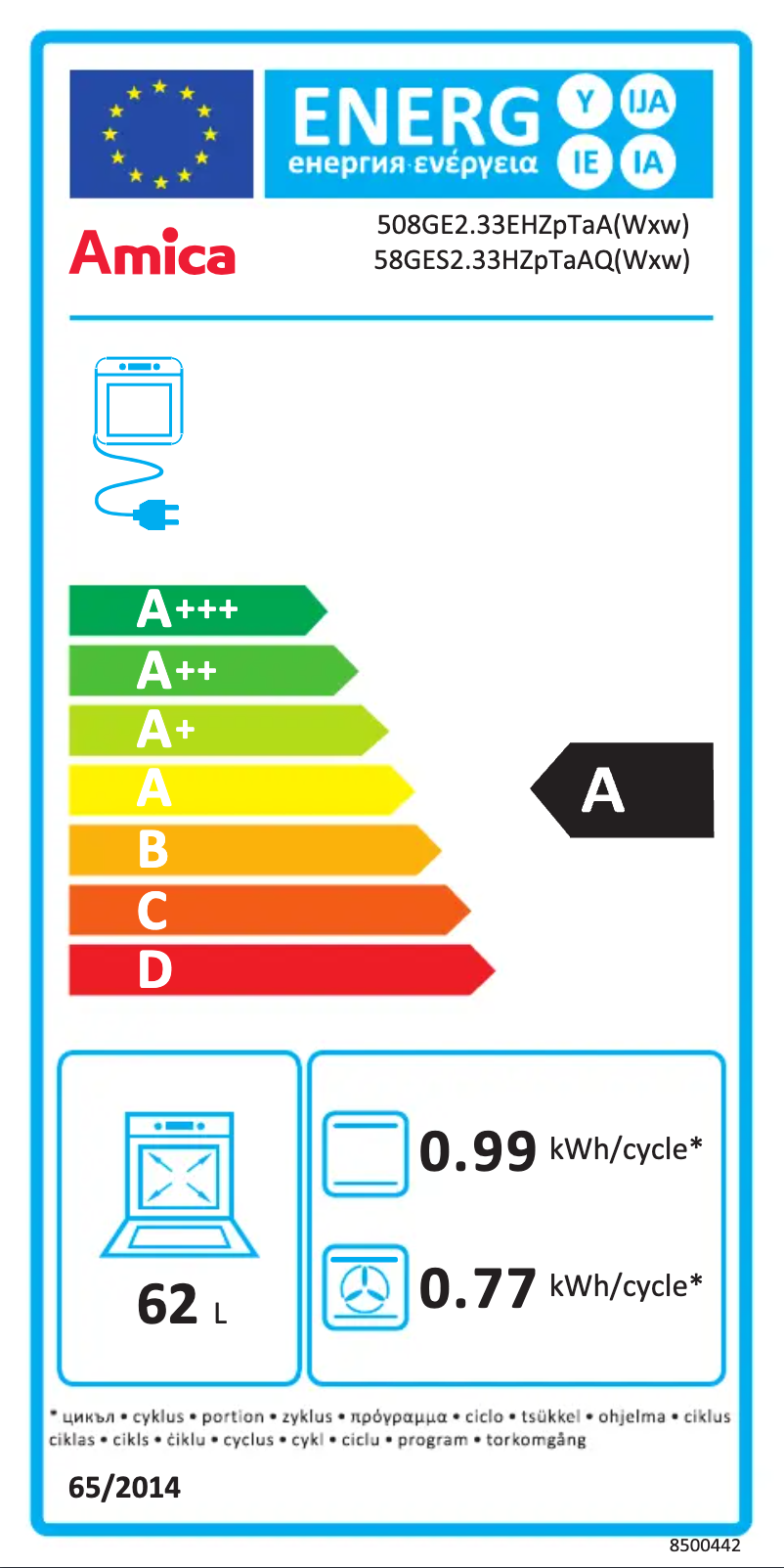 Imagen de la primera página del manual del dispositivo 58GES2.33HZPTAAQ(WXW)