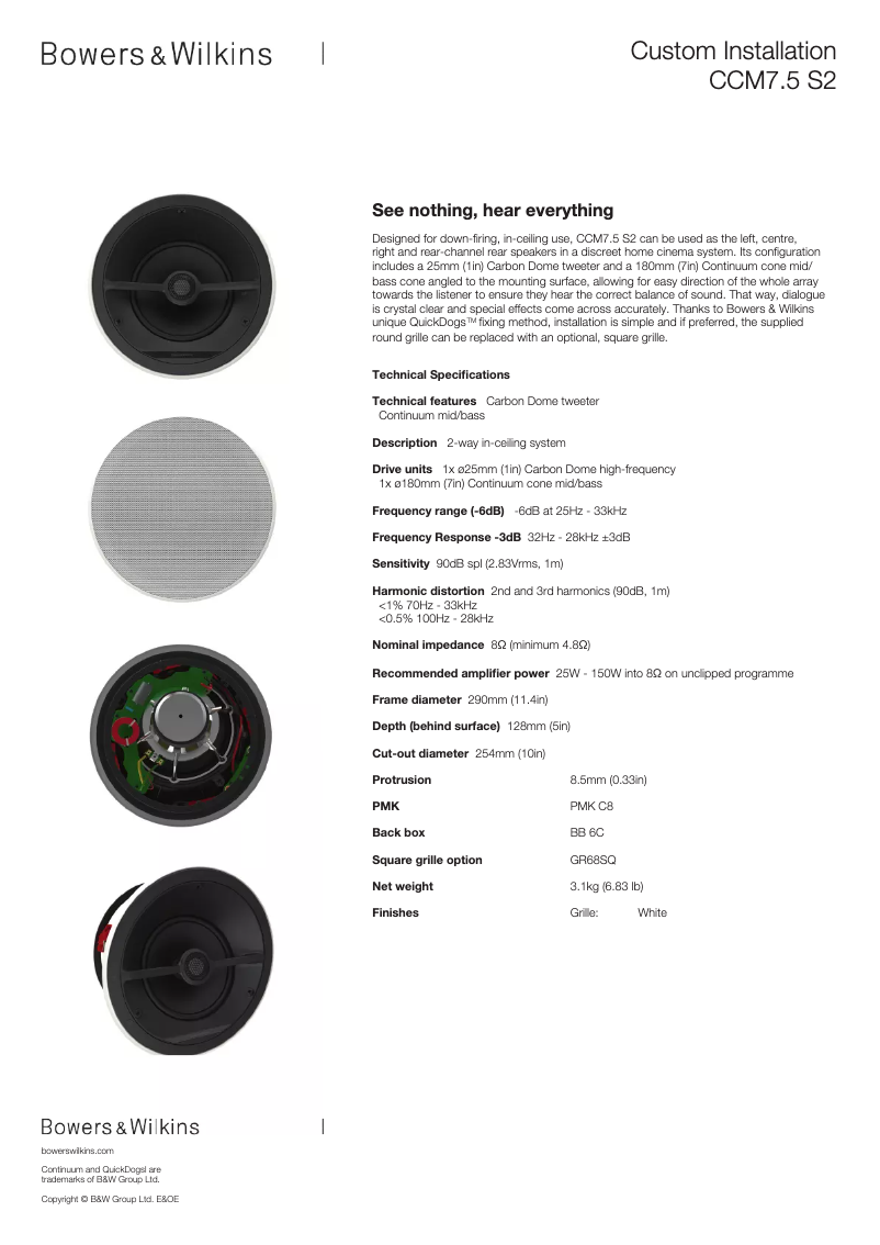 Imagen de la primera página del manual del dispositivo CCM7.5 S2