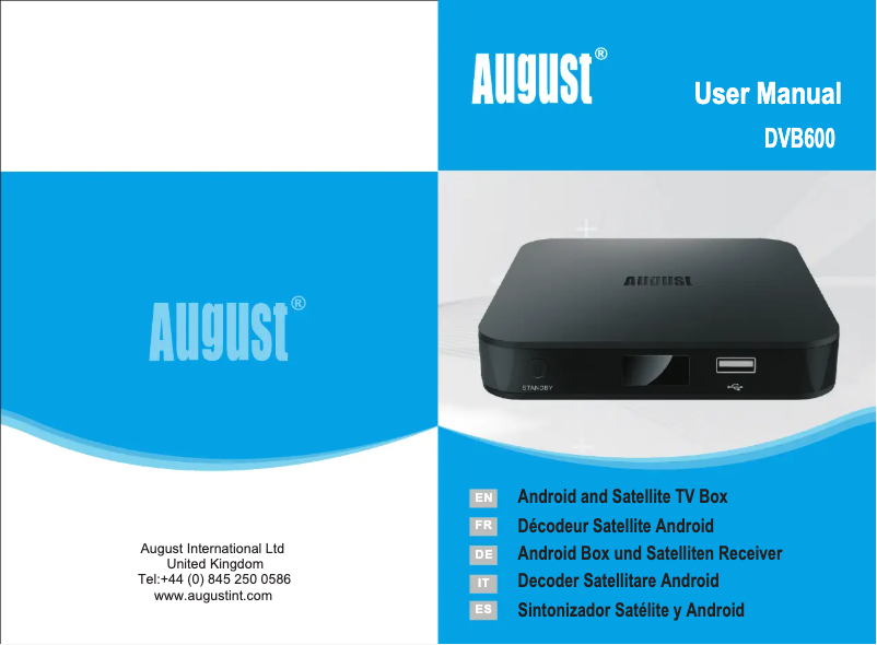 Imagen de la primera página del manual del dispositivo DVB600