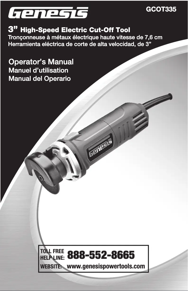 Imagen de la primera página del manual del dispositivo GCOT335