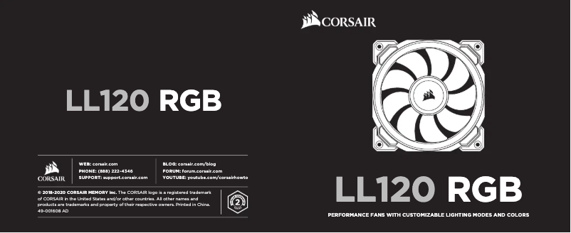 Página nº 1 - Manual de usuario Corsair LL120