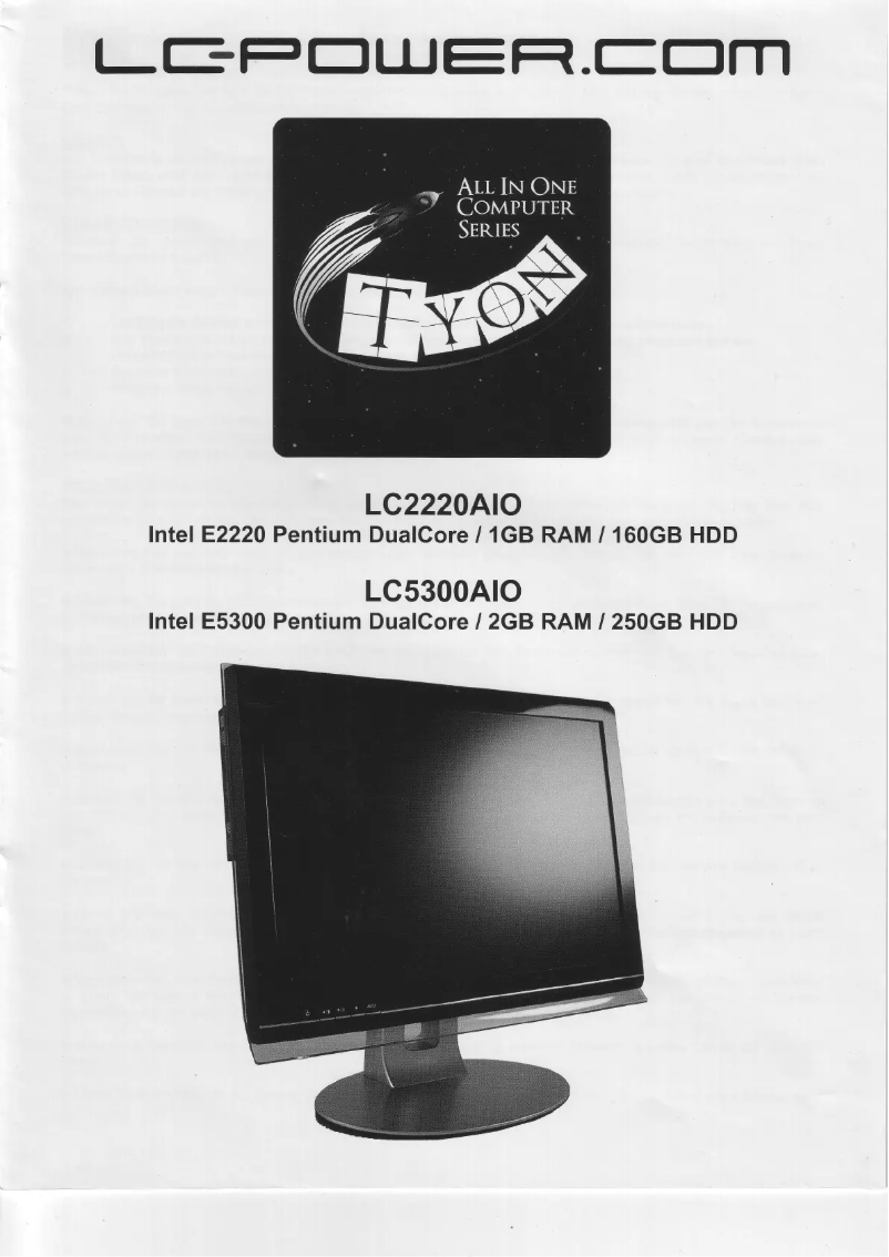 Imagen de la primera página del manual del dispositivo LC2220AIO