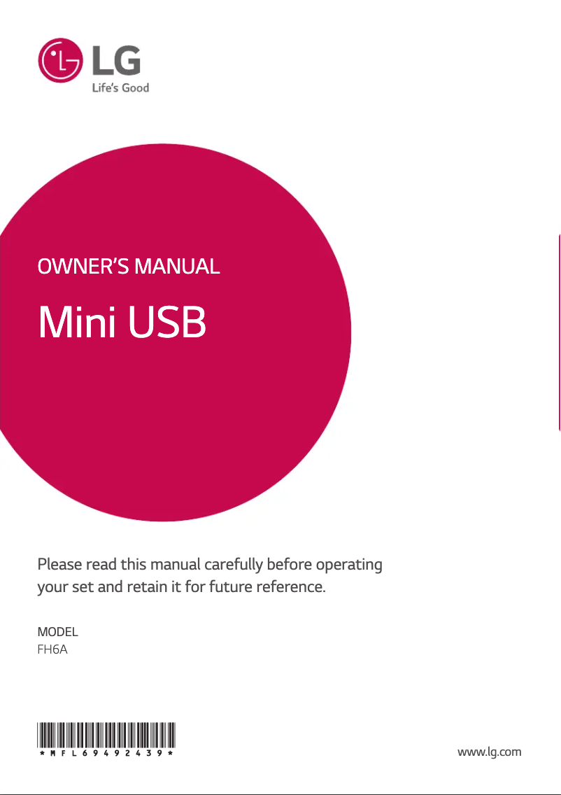 Página nº 1 - Manual de usuario LG FH6A