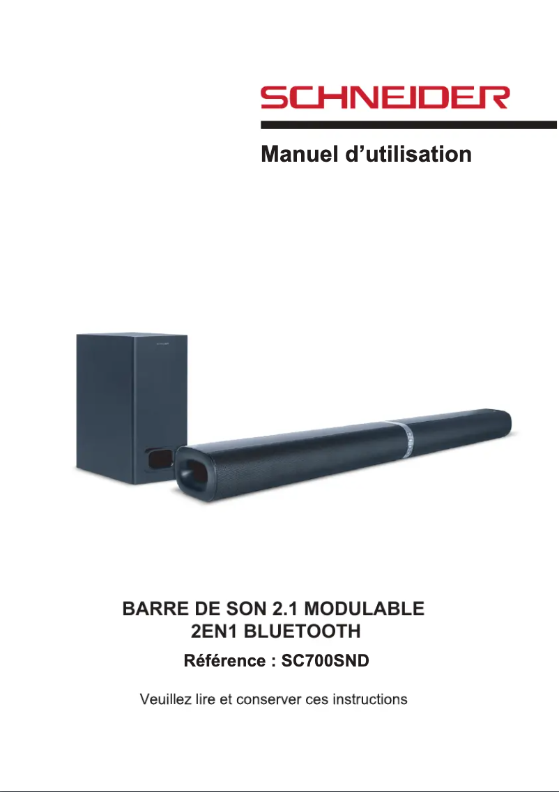 Imagen de la primera página del manual del dispositivo SC700SND