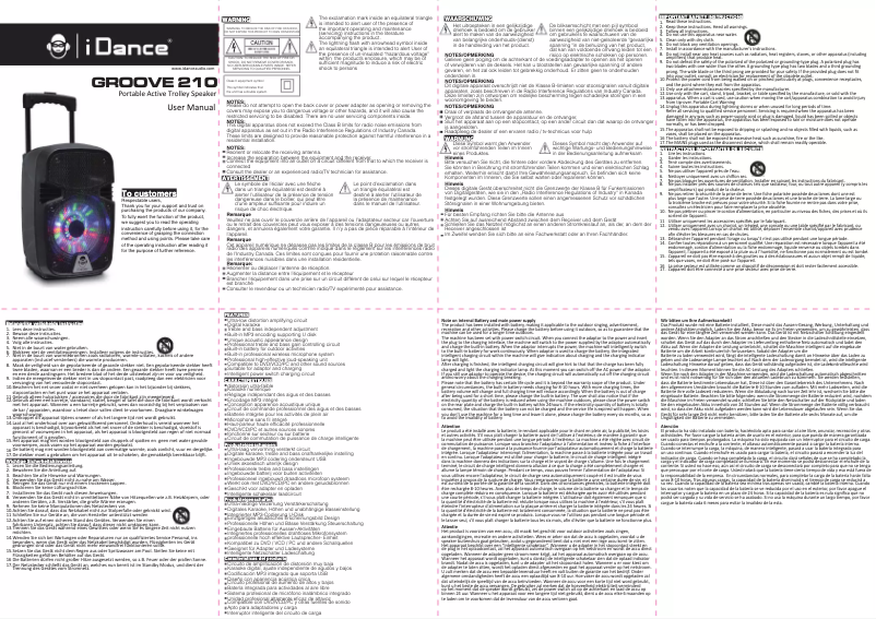 Página nº 1 - Manual de usuario iDance Groove 210