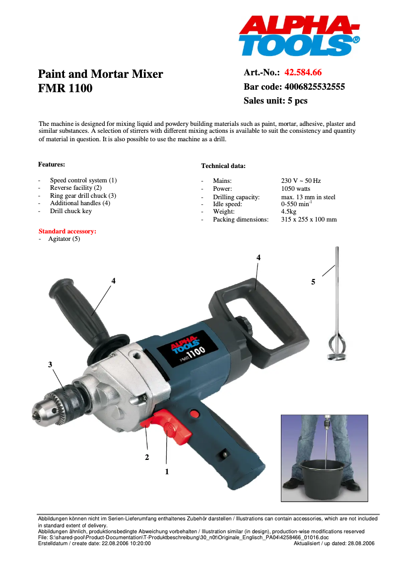 Imagen de la primera página del manual del dispositivo FMR 1100
