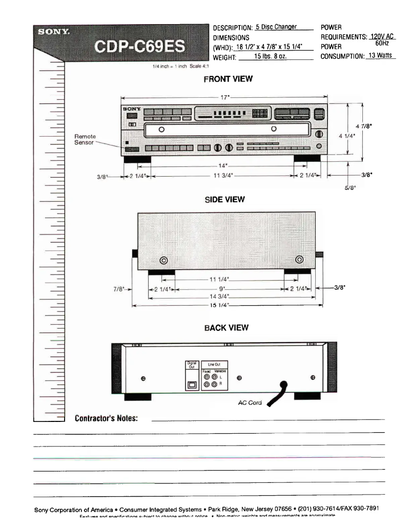 Imagen de la primera página del manual del dispositivo CDP-C69ES