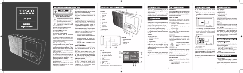 Imagen de la primera página del manual del dispositivo DR1702