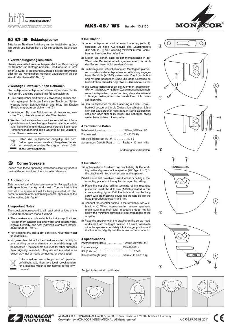 Imagen de la primera página del manual del dispositivo MKS-48/WS