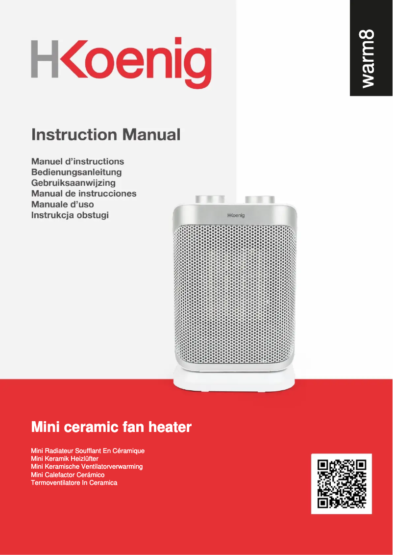 Página 1 del manual Manual de usuario H.Koenig WARM8