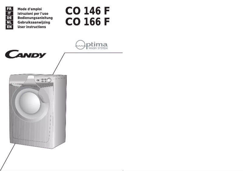 Página 1 del manual Manual de usuario Candy CO 166F-14S