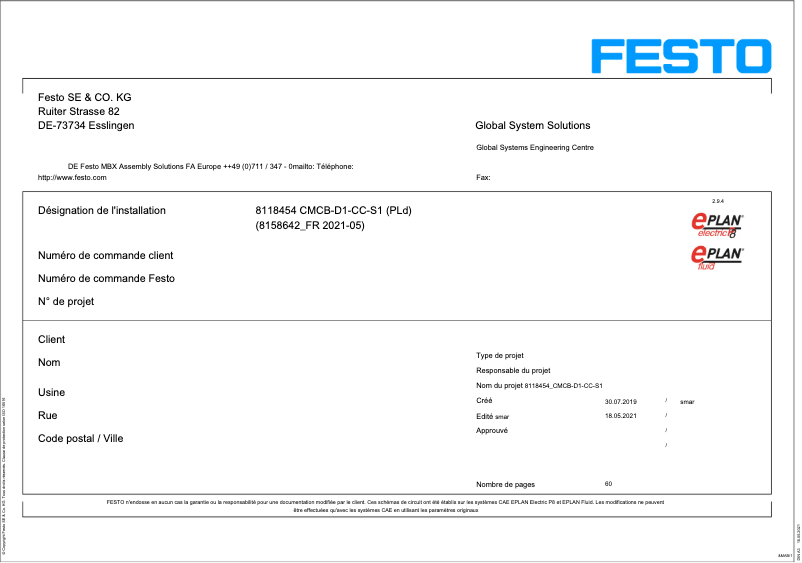 Página 1 del manual Instrucciones / montaje Festo CMCB-D1-CC-S1