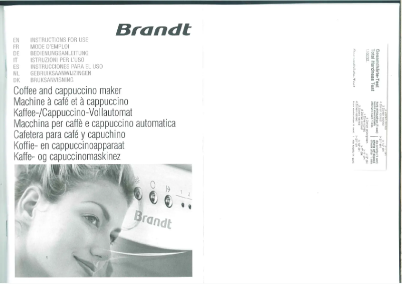 Página 1 del manual Manual de usuario Brandt CMB700X