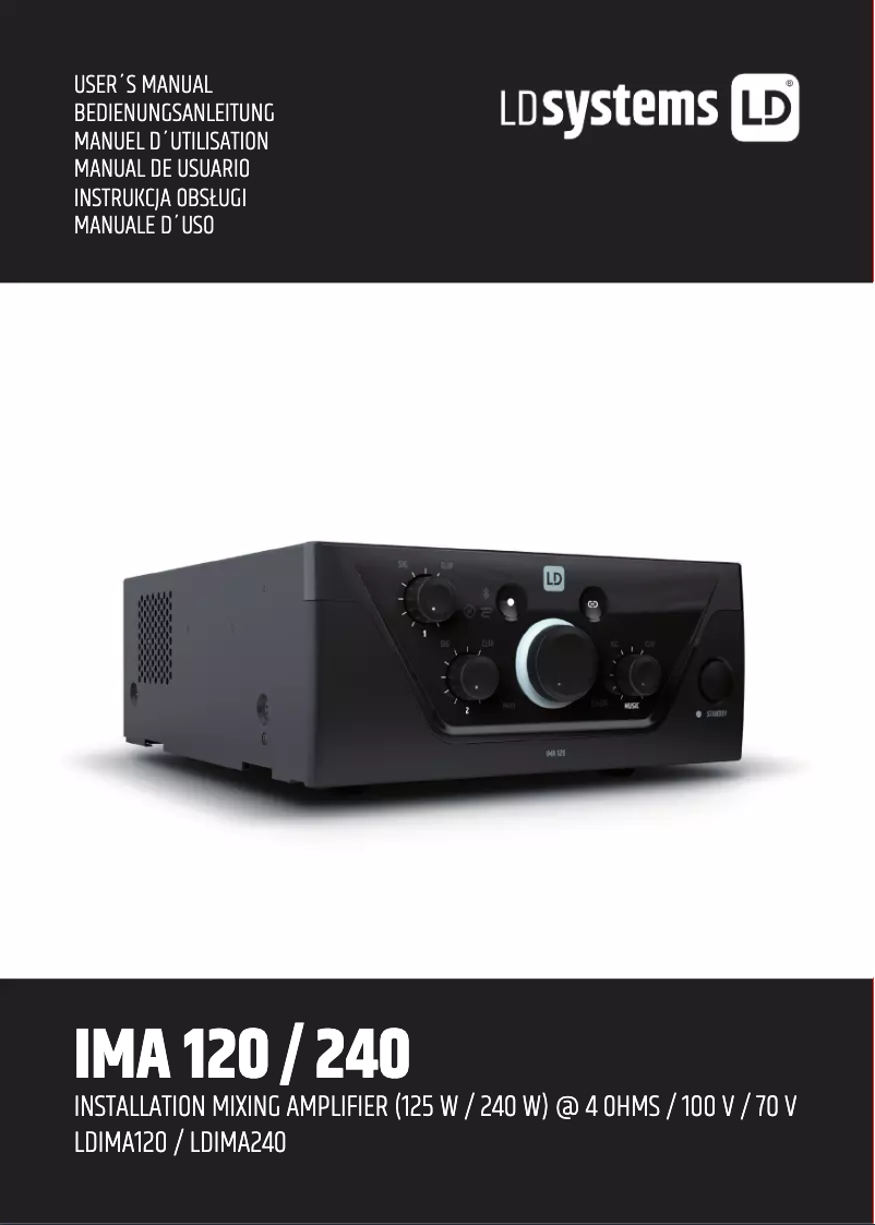 Página 1 del manual Manual de usuario LD Systems IMA 120