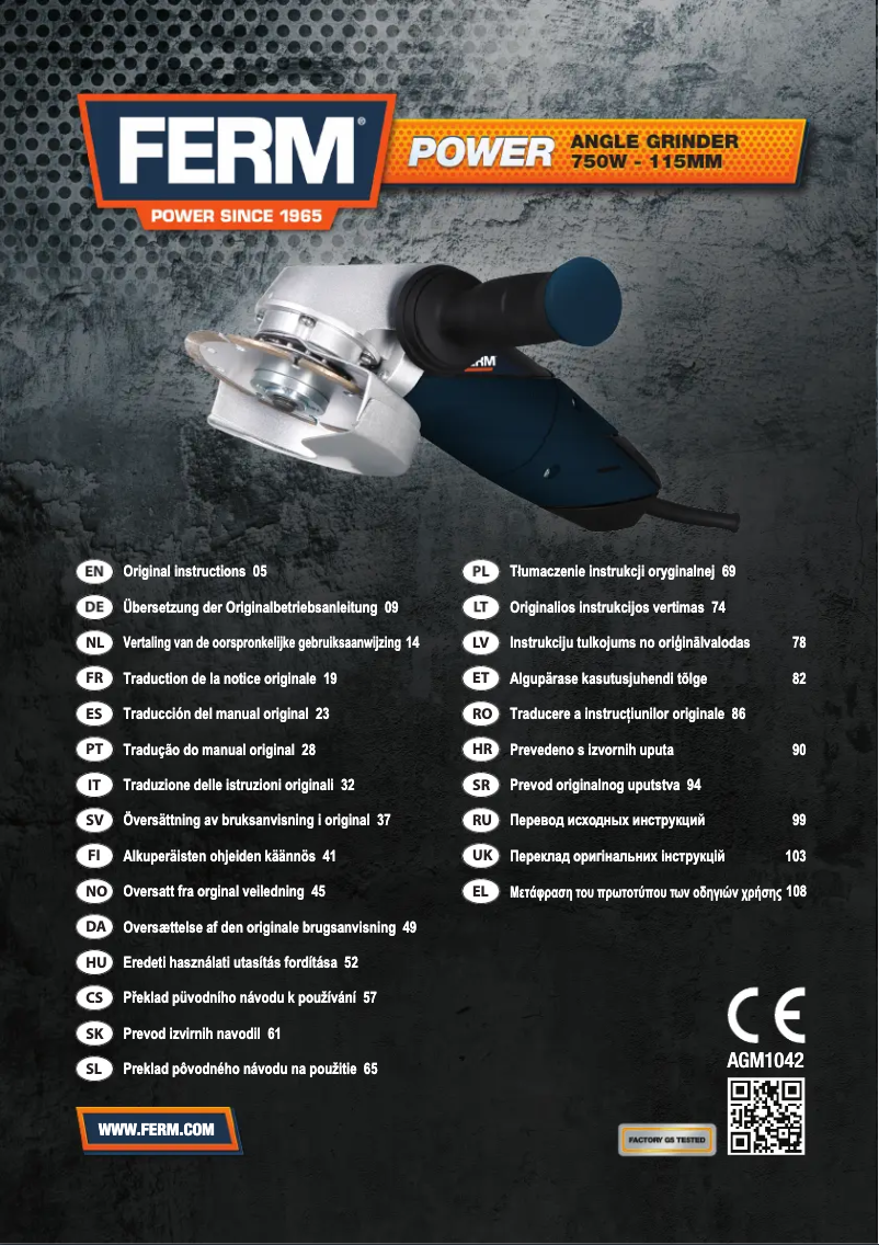 Imagen de la primera página del manual del dispositivo AGM1042