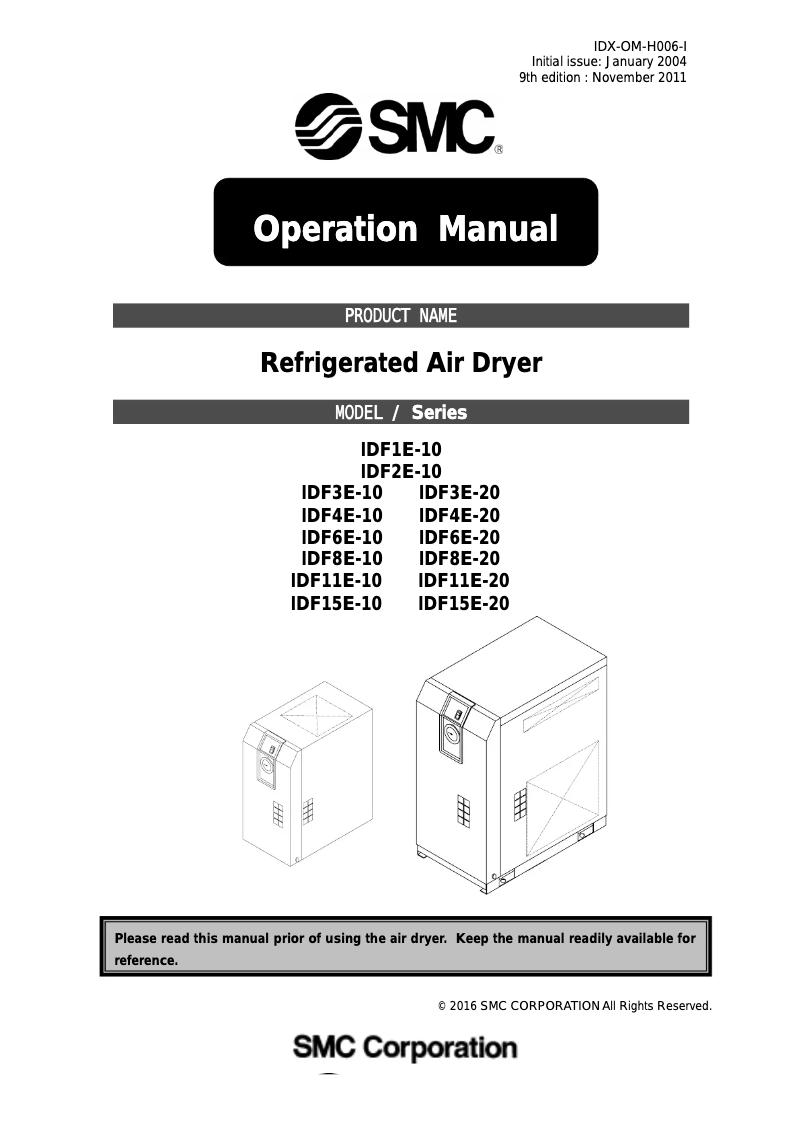 Página 1 del manual Manual de usuario SMC IDF4E-10