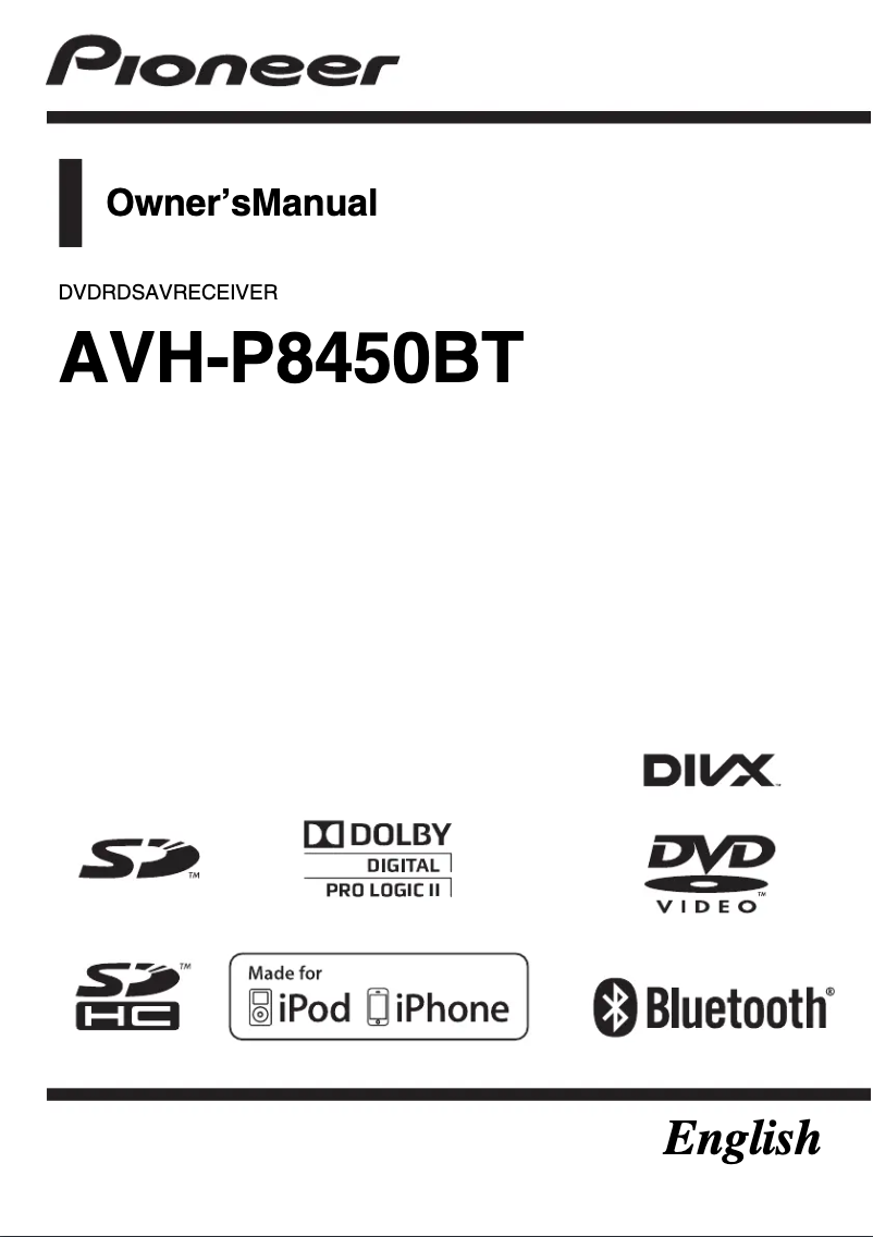 Página 1 del manual Manual de usuario Pioneer AVH-P8450BT