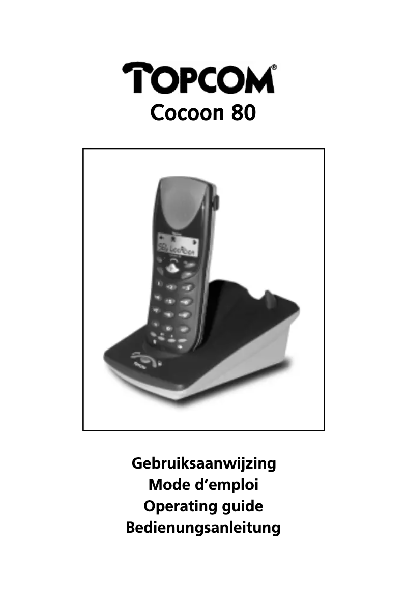 Página 1 del manual Manual de usuario Topcom Cocoon 80
