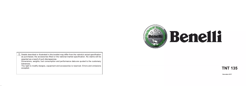 Imagen de la primera página del manual del dispositivo TNT 135 (2017)