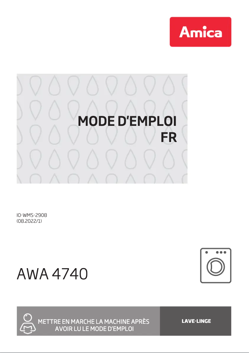 Página nº 1 - Manual de usuario Amica AWA 4740