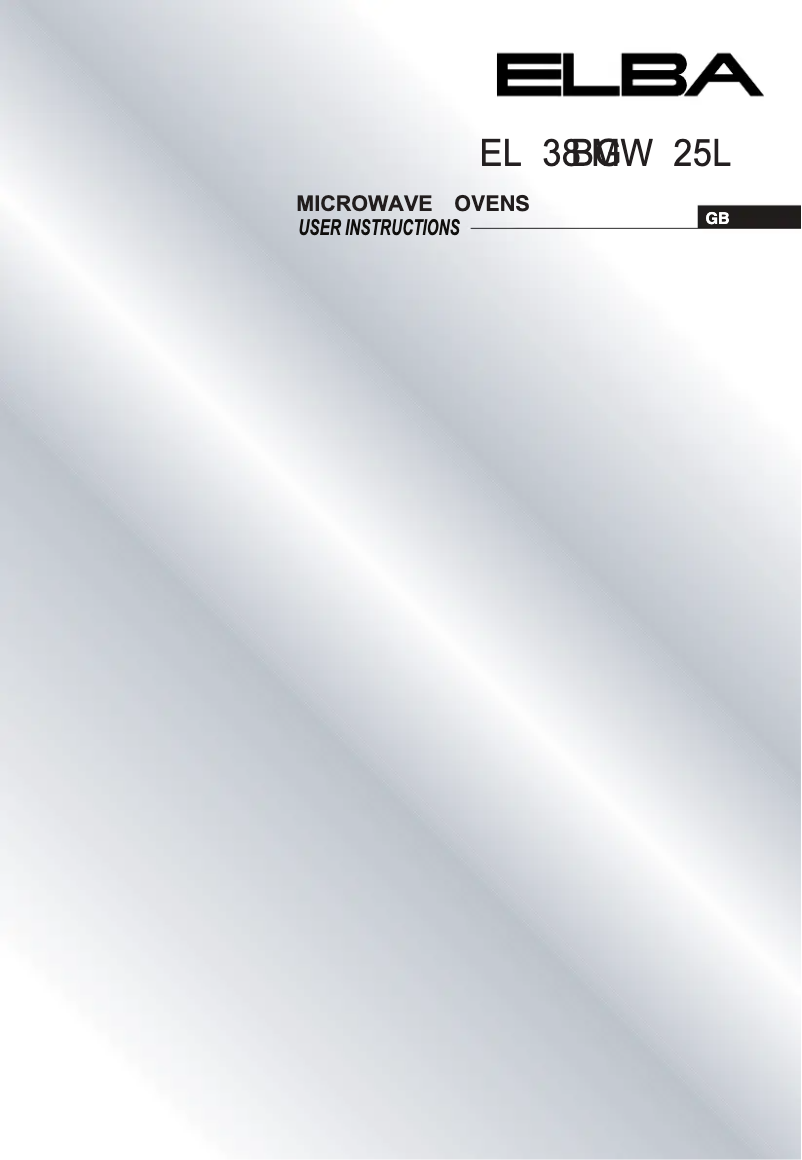 Página 1 del manual Manual de usuario Elba Elio EL 38BG MW 25L