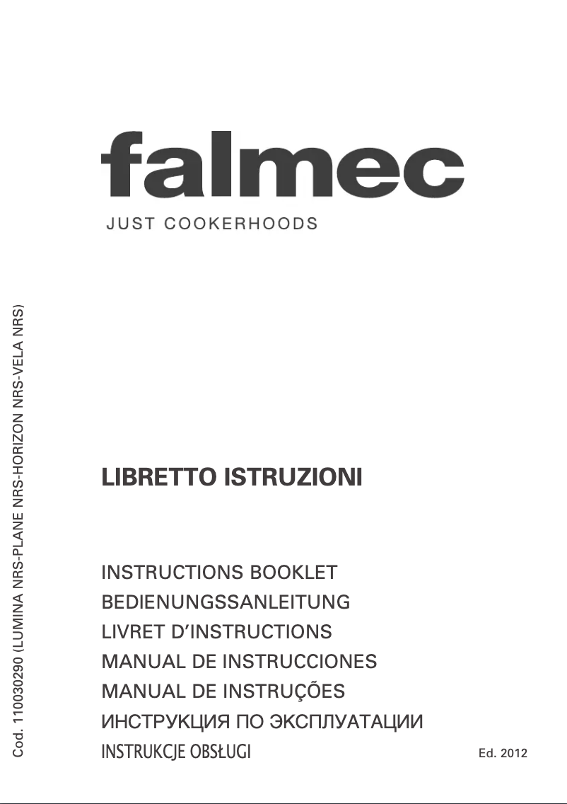 Imagen de la primera página del manual del dispositivo Vela NRS