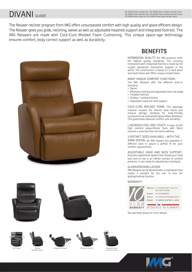 Imagen de la primera página del manual del dispositivo Divani RM 325