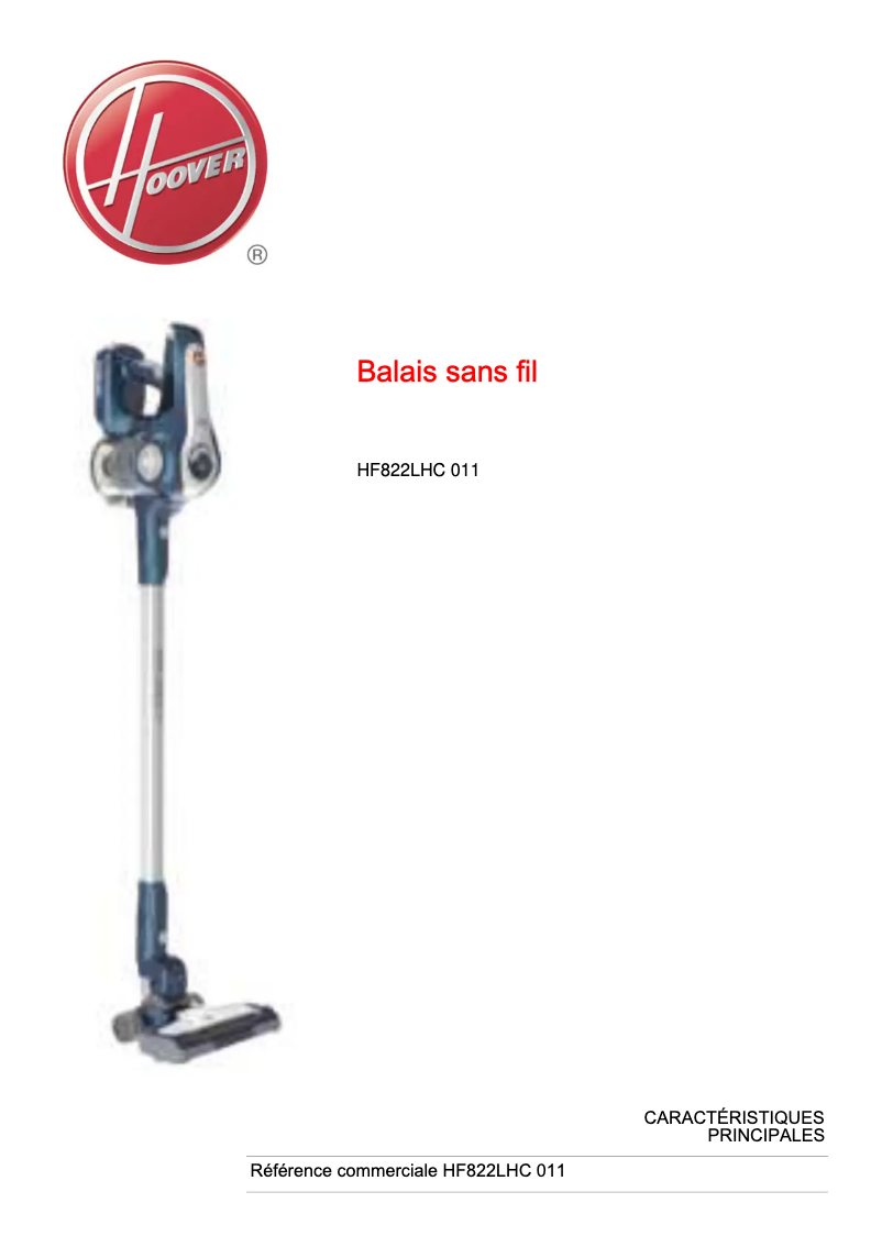 Imagen de la primera página del manual del dispositivo H-FREE 800 Lite HF822LHC 011