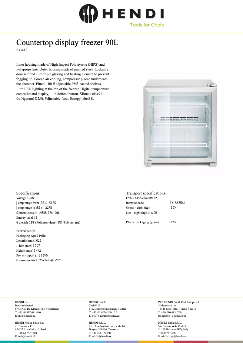 Página 1 del manual Ficha técnica Arktic 233412