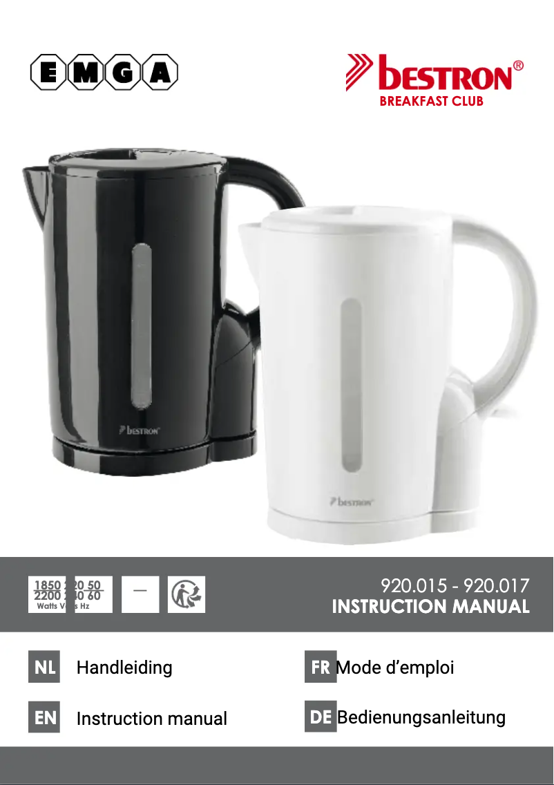 Página 1 del manual Manual de usuario Bestron 920017