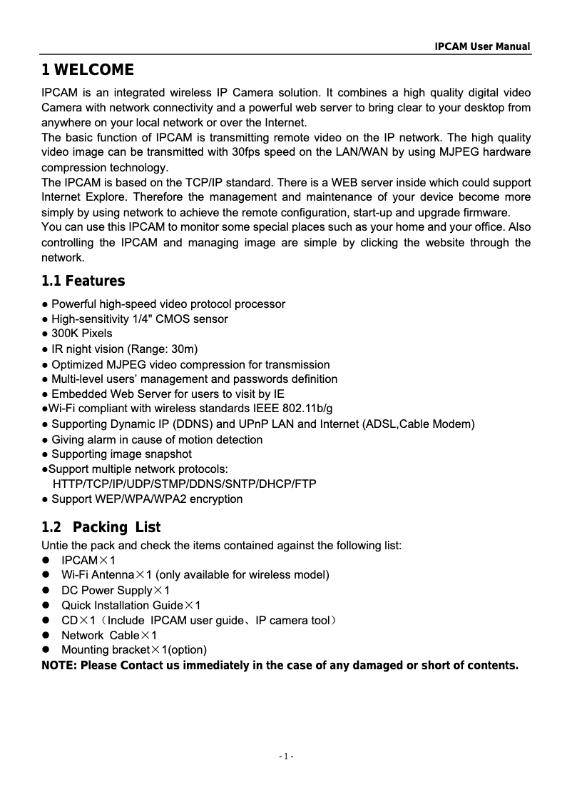 Imagen de la primera página del manual del dispositivo Foscam FI 8905W