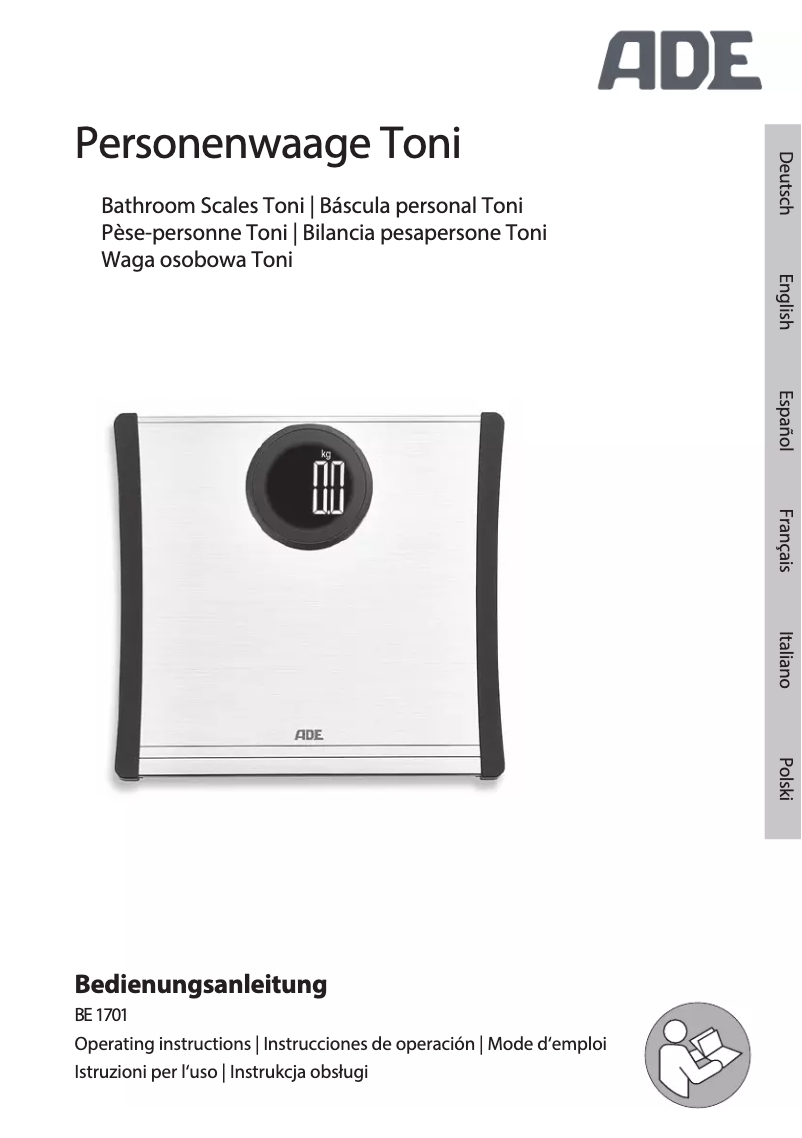 Imagen de la primera página del manual del dispositivo Toni BE 1701