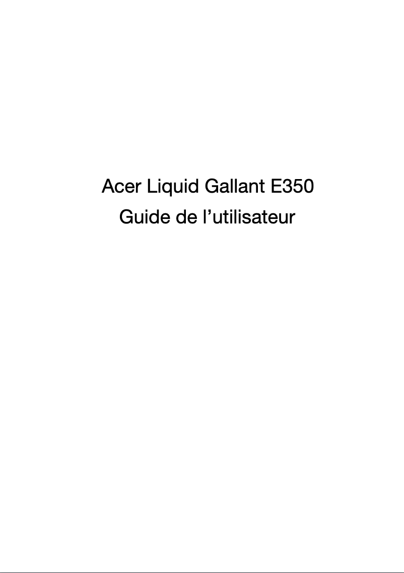 Imagen de la primera página del manual del dispositivo Liquid Gallant Duo E350