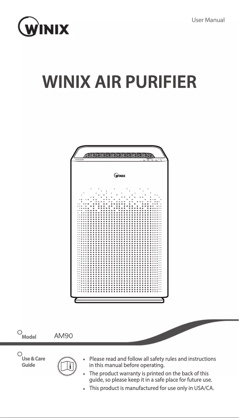 Imagen de la primera página del manual del dispositivo AM90