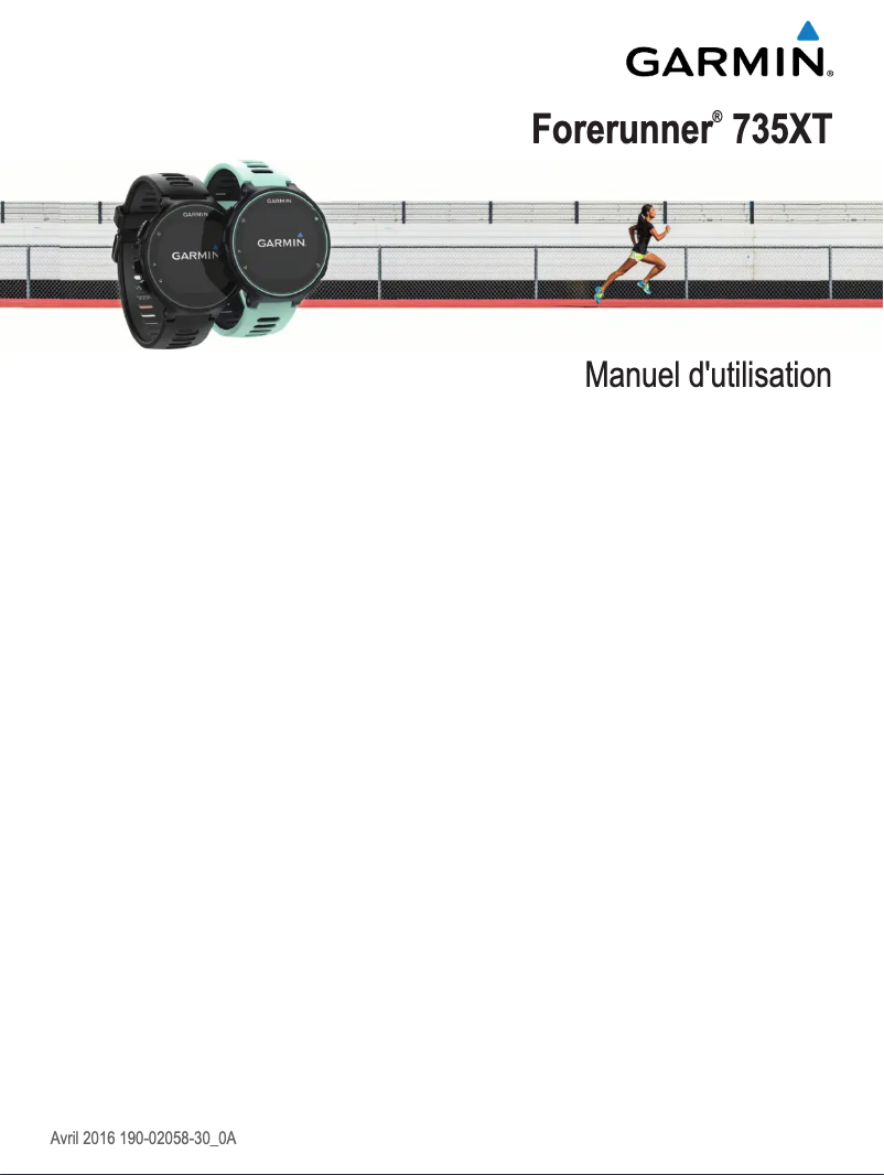 Imagen de la primera página del manual del dispositivo Forerunner 735XT