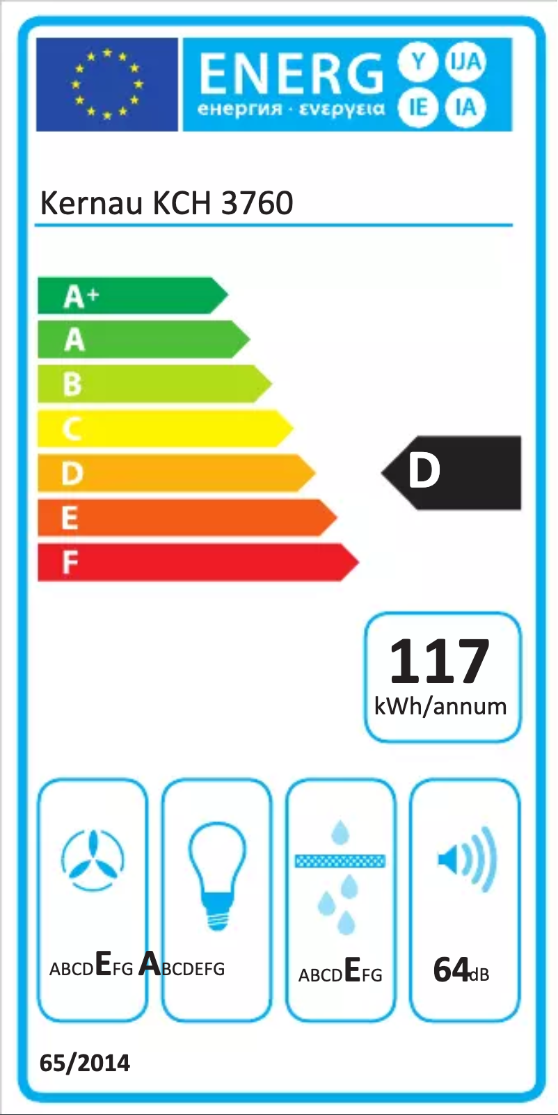 Imagen de la primera página del manual del dispositivo KCH 3760 BW