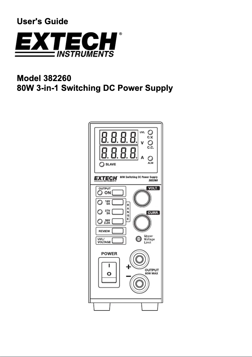 Página 1 del manual Manual de usuario Extech 382260